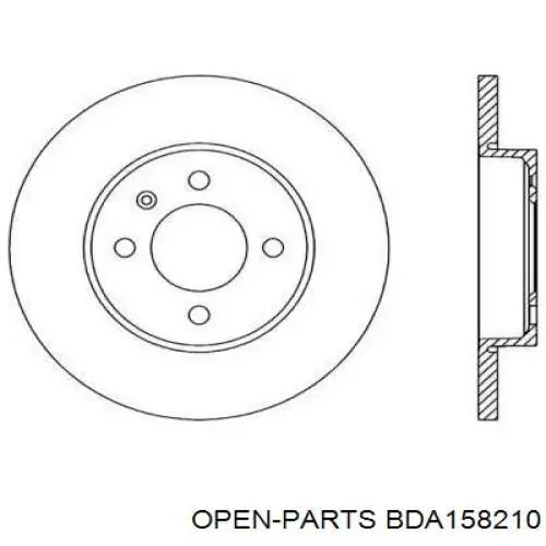 Передние тормозные диски BDA158210 Open Parts