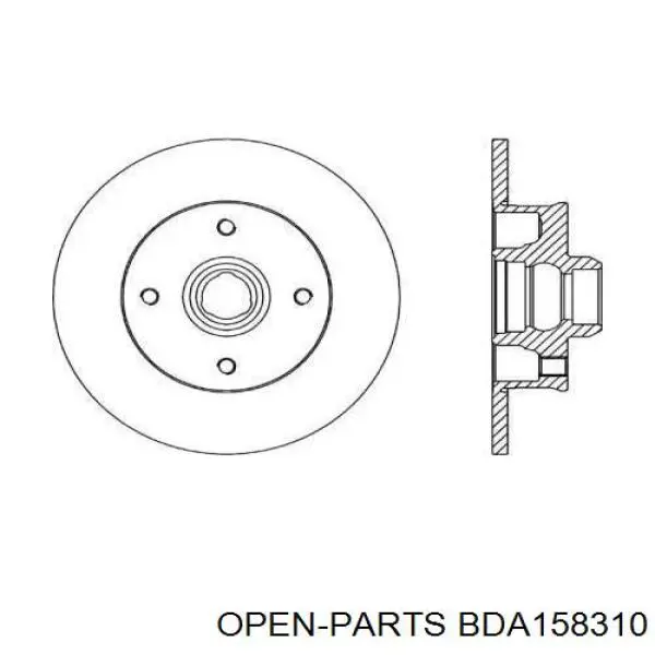 Тормозные диски BDA158310 Open Parts