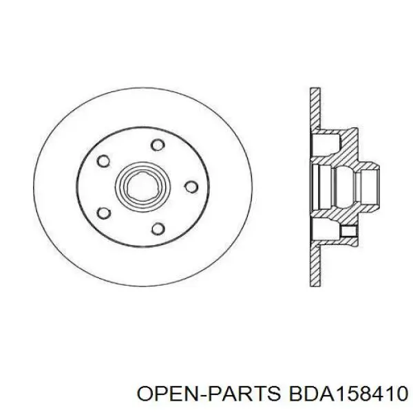 Тормозные диски BDA158410 Open Parts