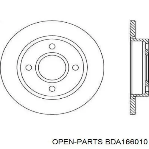 Передние тормозные диски BDA166010 Open Parts