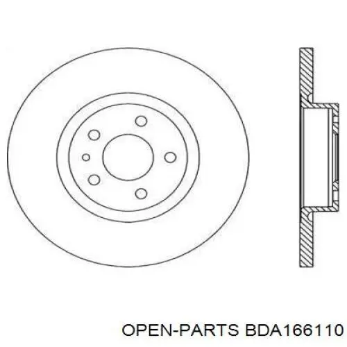 Передние тормозные диски BDA166110 Open Parts