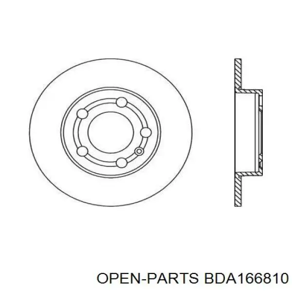 Тормозные диски BDA166810 Open Parts