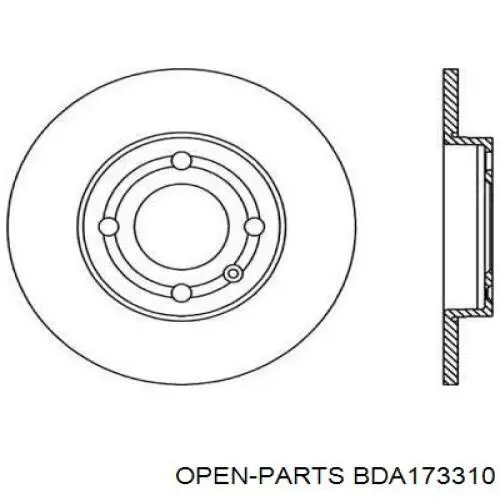 Передние тормозные диски BDA173310 Open Parts