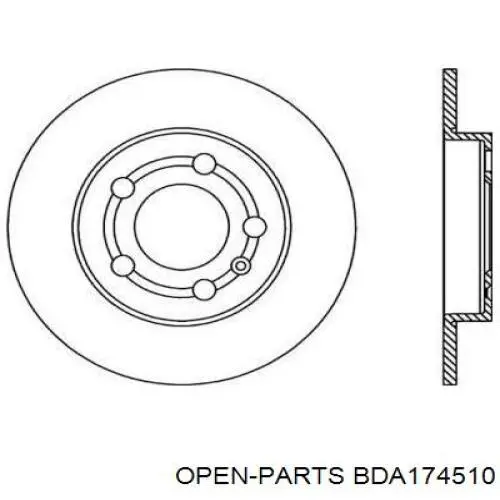 Тормозные диски BDA174510 Open Parts