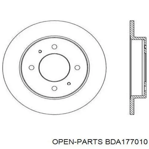 Тормозные диски BDA177010 Open Parts