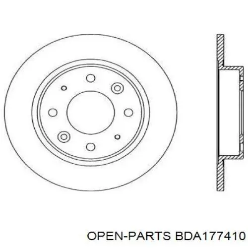 Тормозные диски BDA177410 Open Parts