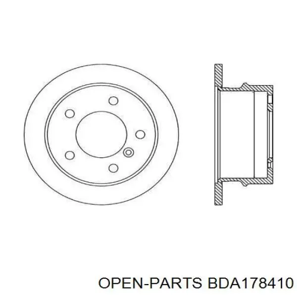 Тормозные диски BDA178410 Open Parts