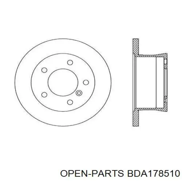 Тормозные диски BDA178510 Open Parts