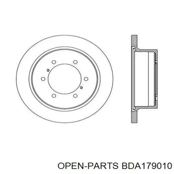 Тормозные диски BDA179010 Open Parts