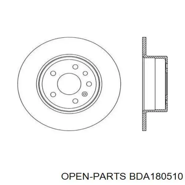 Тормозные диски BDA180510 Open Parts