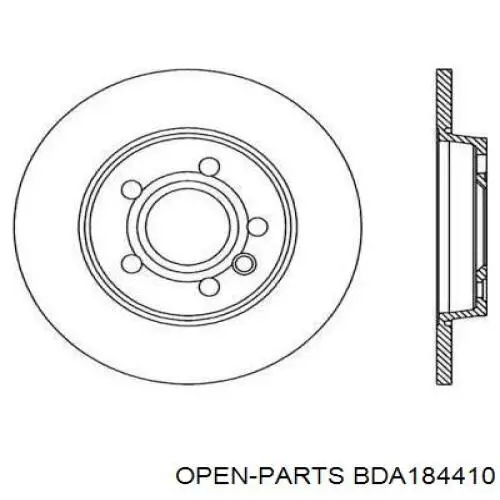 Передние тормозные диски BDA184410 Open Parts