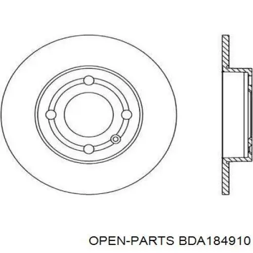 Тормозные диски BDA184910 Open Parts