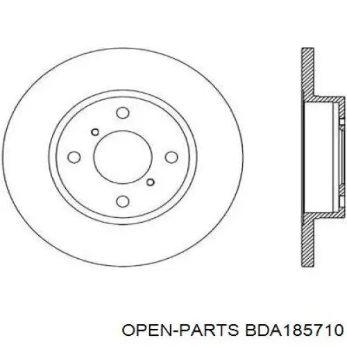 Передние тормозные диски BDA185710 Open Parts