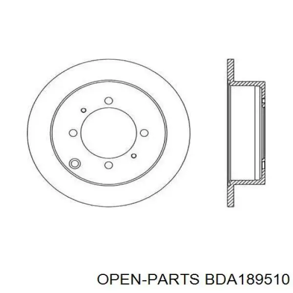 Тормозные диски BDA189510 Open Parts