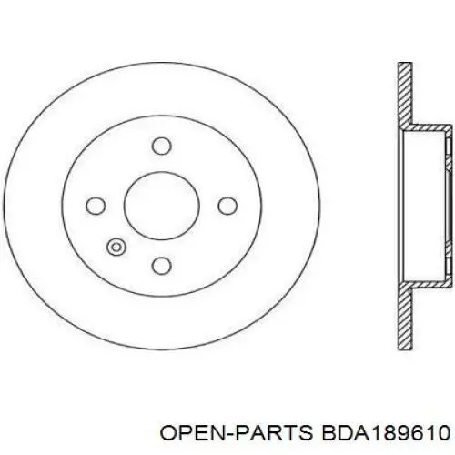 Тормозные диски BDA189610 Open Parts