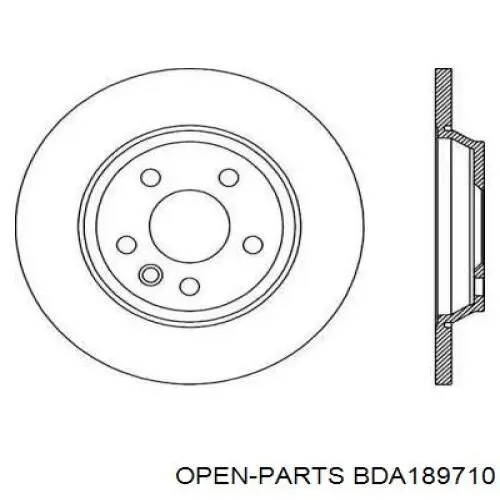 Тормозные диски BDA189710 Open Parts