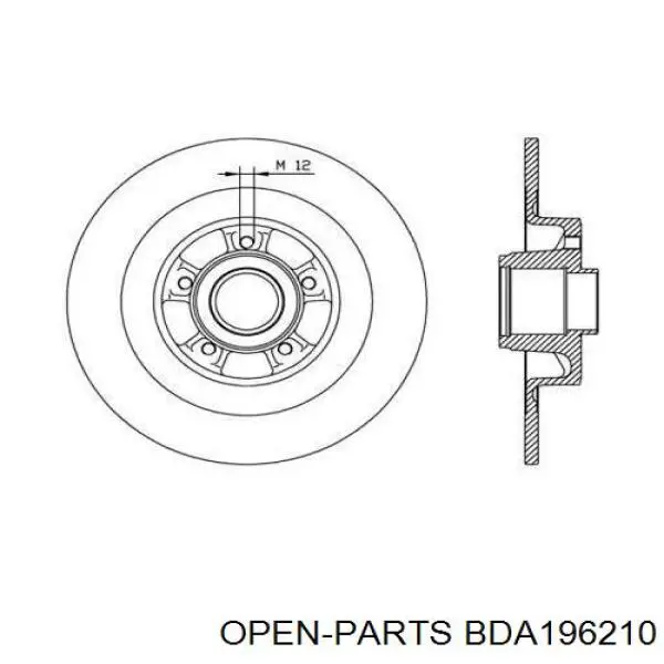 Тормозные диски BDA196210 Open Parts