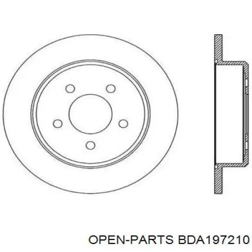 Тормозные диски BDA197210 Open Parts