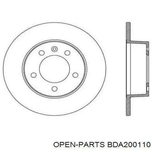 Тормозные диски BDA200110 Open Parts