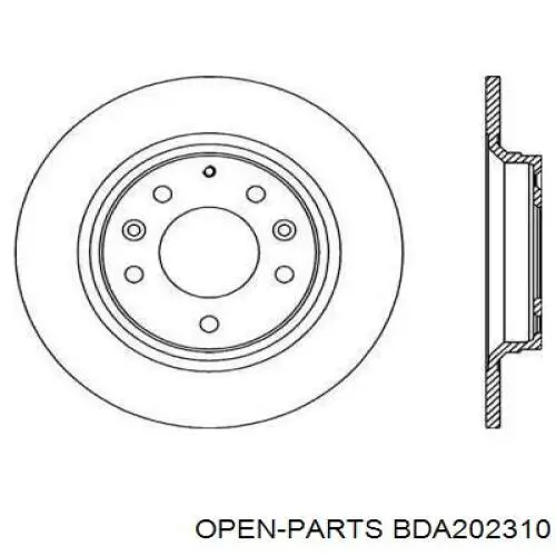 Тормозные диски BDA202310 Open Parts