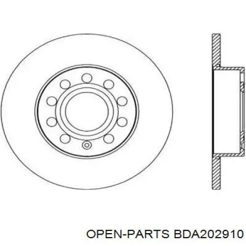 Тормозные диски BDA202910 Open Parts