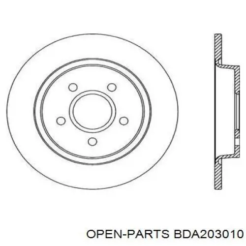 Тормозные диски BDA203010 Open Parts