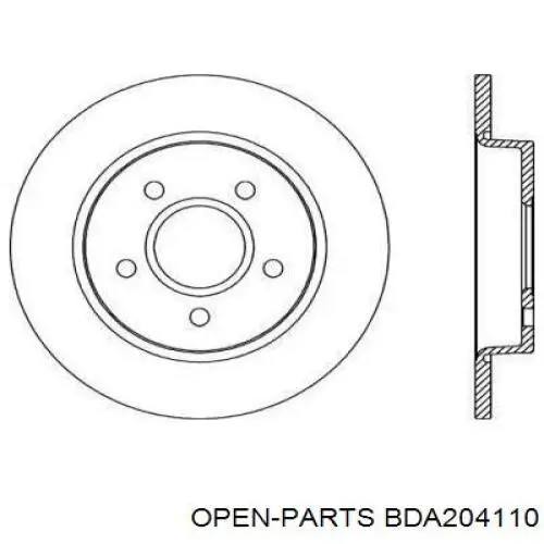 Тормозные диски BDA204110 Open Parts