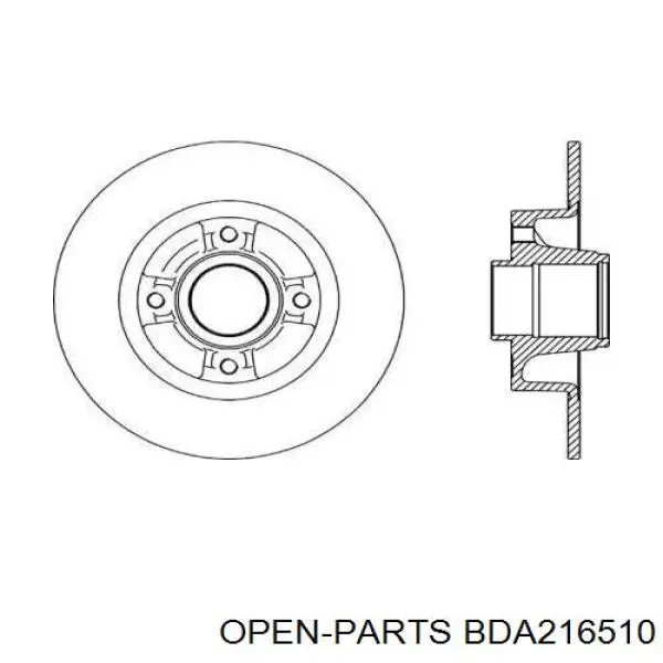 Тормозные диски BDA216510 Open Parts