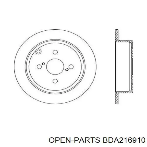 Тормозные диски BDA216910 Open Parts