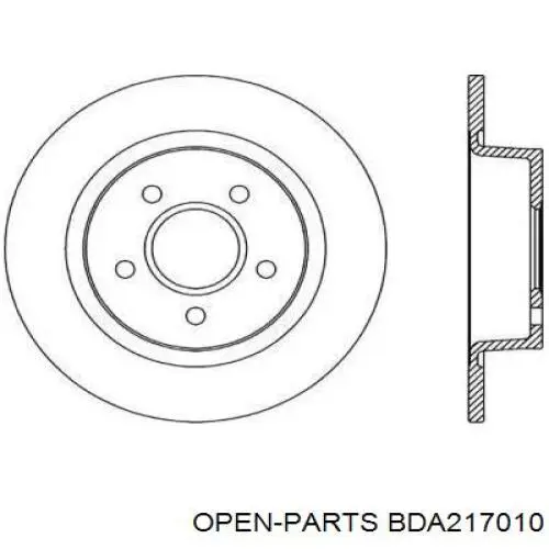 Тормозные диски BDA217010 Open Parts