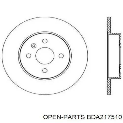 Тормозные диски BDA217510 Open Parts