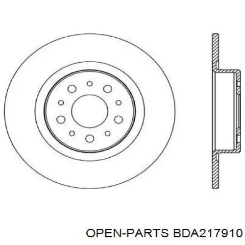 Тормозные диски BDA217910 Open Parts