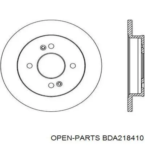 Тормозные диски BDA218410 Open Parts