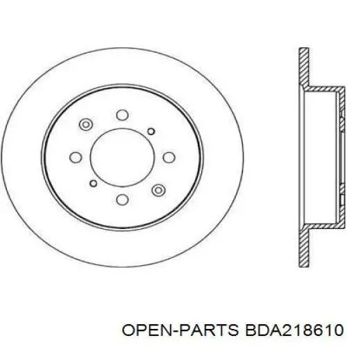 Тормозные диски BDA218610 Open Parts