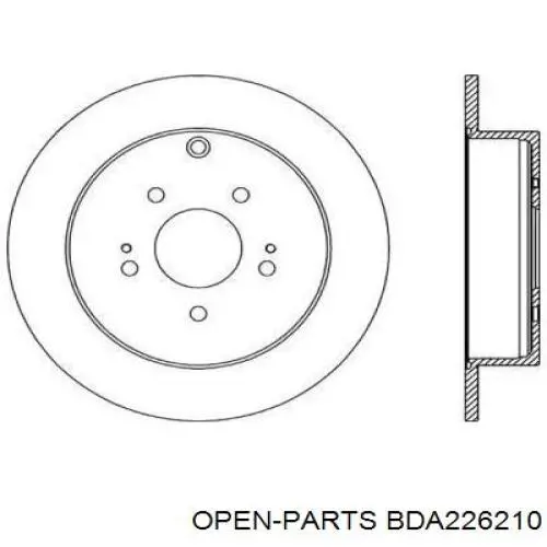 Тормозные диски BDA226210 Open Parts