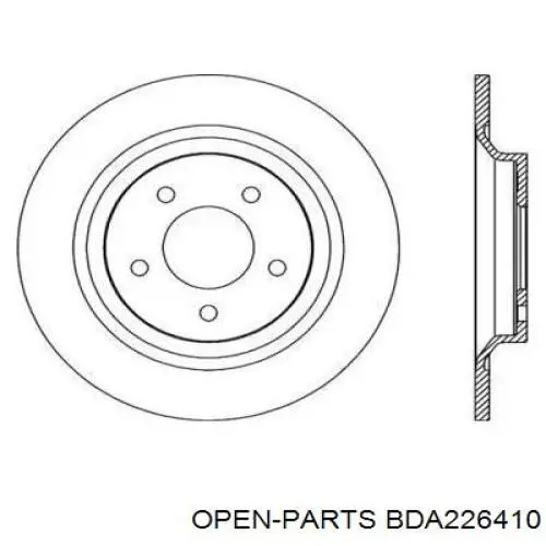 Тормозные диски BDA226410 Open Parts