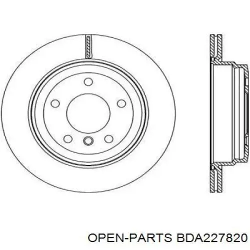 Тормозные диски BDA227820 Open Parts