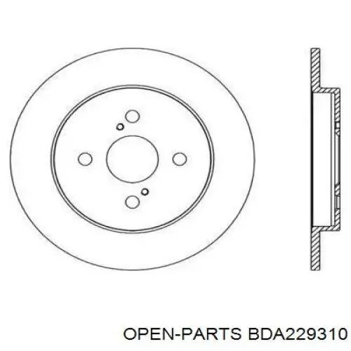 Тормозные диски BDA229310 Open Parts