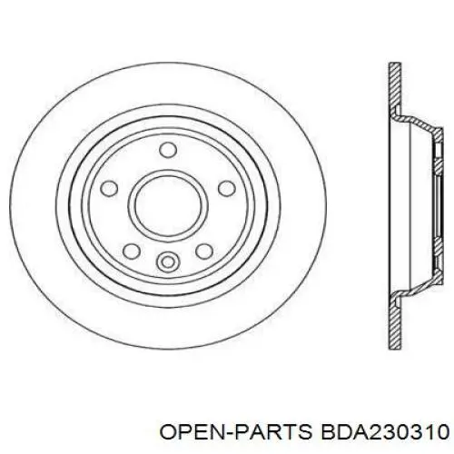 Тормозные диски BDA230310 Open Parts