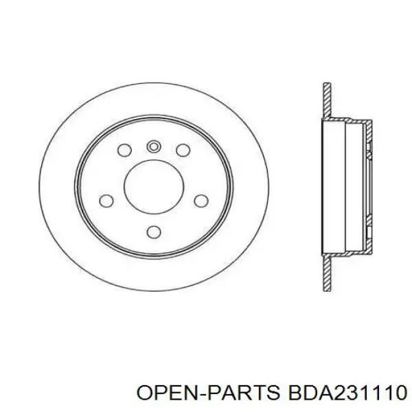 Тормозные диски BDA231110 Open Parts