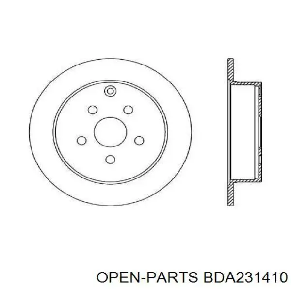 Тормозные диски BDA231410 Open Parts