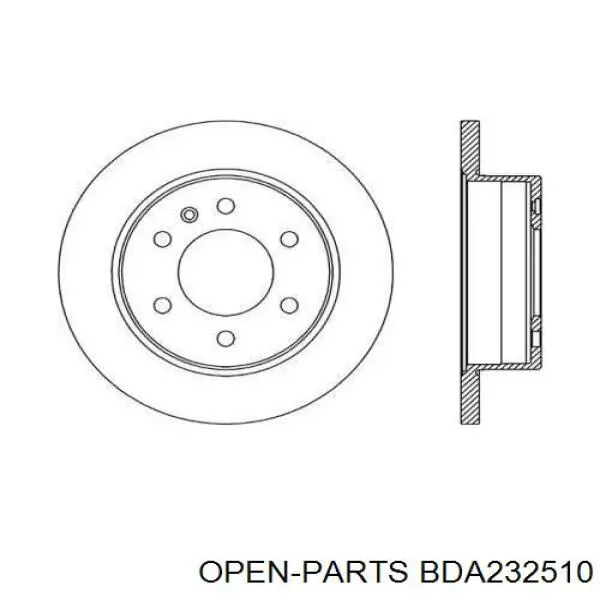 Тормозные диски BDA232510 Open Parts