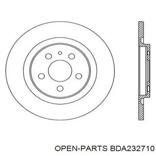 Тормозные диски BDA232710 Open Parts