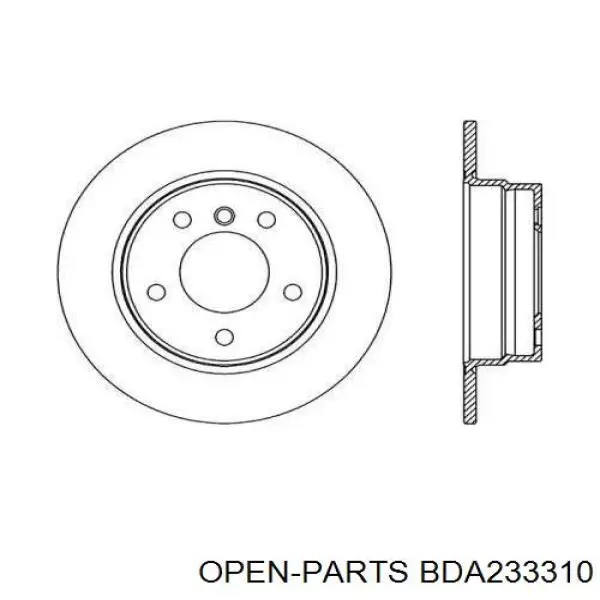 Тормозные диски BDA233310 Open Parts