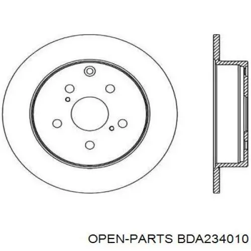 Тормозные диски BDA234010 Open Parts