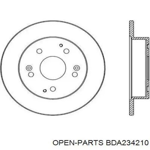 Тормозные диски BDA234210 Open Parts