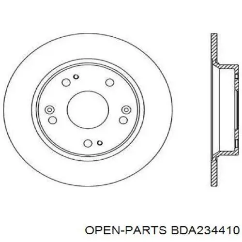 Тормозные диски BDA234410 Open Parts