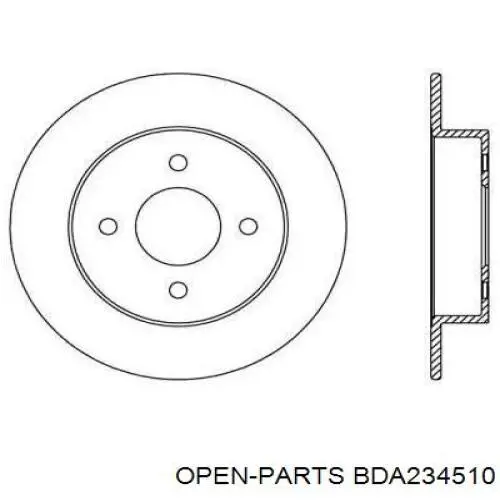 Тормозные диски BDA234510 Open Parts