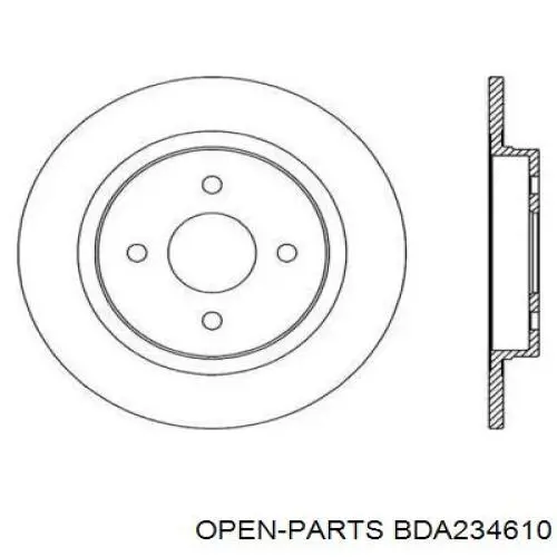 Тормозные диски BDA234610 Open Parts