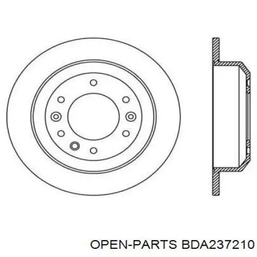 Тормозные диски BDA237210 Open Parts